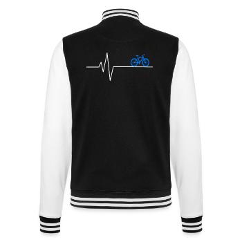 Fahrrad Herzschlag Bike - College-Sweatjacke - Schwarz/Weiß - Hinten - Marisol (170cm)