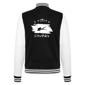 Diving - College-Sweatjacke - Schwarz/Weiß - Hinten - Marisol (170cm)