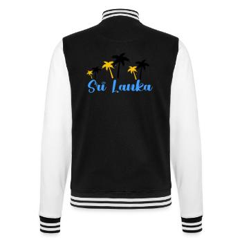 Sri Lanka 1 - College Sweat Jacket - black/white - Back - Marisol (170cm)