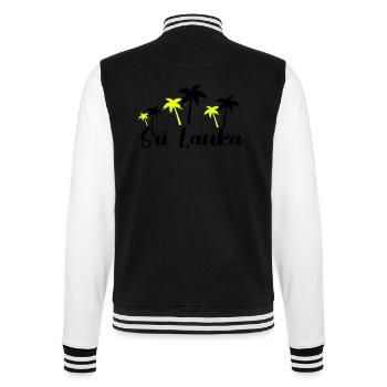 Sri Lanka 1 - College Sweat Jacket - black/white - Back - Marisol (170cm)