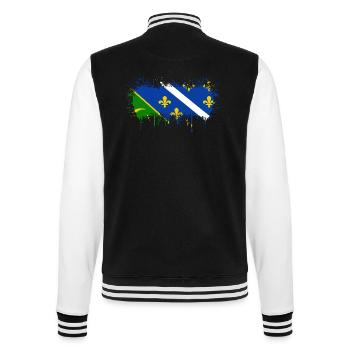Bosnie-Herzégovine Europe Bosnie et drapeau Mostar - Veste Teddy - noir/blanc - Dos - Marisol (170cm)