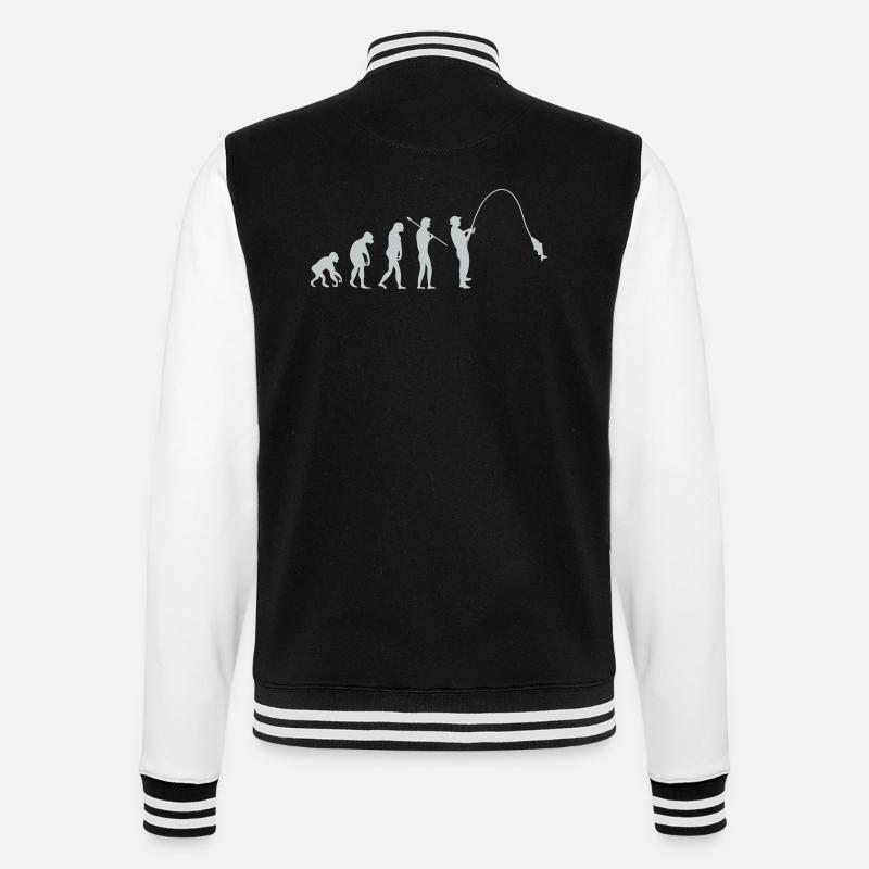 Fishing Evolution - College Sweat Jacket - black/white
