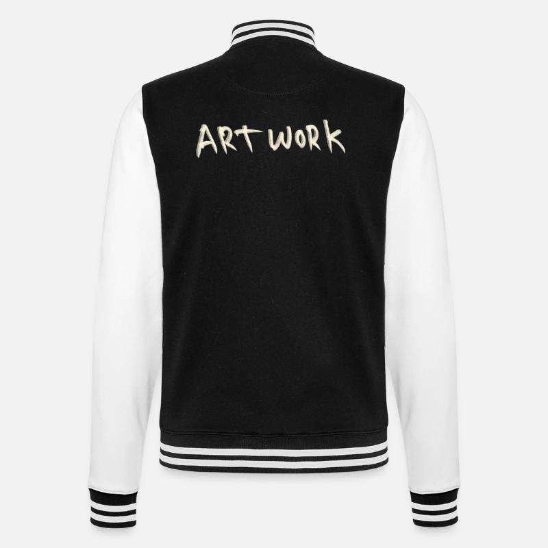 Artwork - College-Sweatjacke - Schwarz/Weiß
