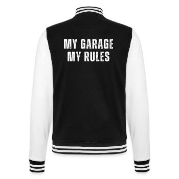 Mechanic Saying | Funny Mechanic Quote - College Sweat Jacket - black/white - Back - Marisol (170cm)