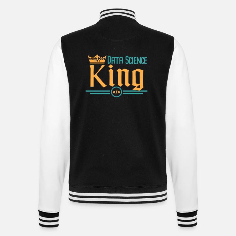 Data Science King - College-Sweatjacke - Schwarz/Weiß