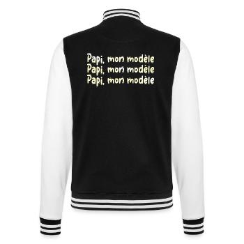 GRANDPA DAD GRANDPA HUMOR GRANDPA JOKE 13 - College Sweat Jacket - black/white - Back - Marisol (170cm)