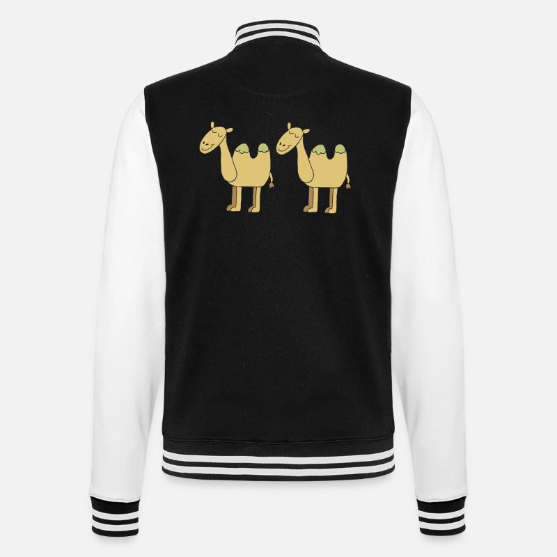 kamel zu zweit - College-Sweatjacke - Schwarz/Weiß
