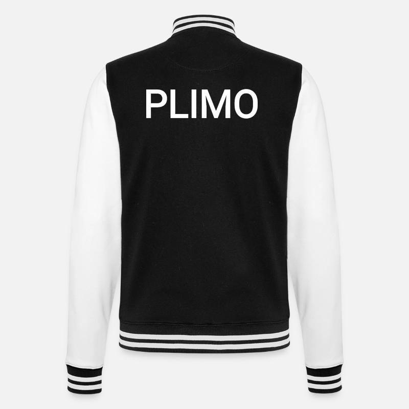 plimo - College-Sweatjacke - Schwarz/Weiß