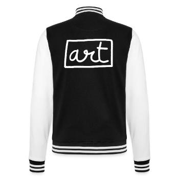 ART WHITE LOGO #2 - College Sweat Jacket - black/white - Back - Marisol (170cm)