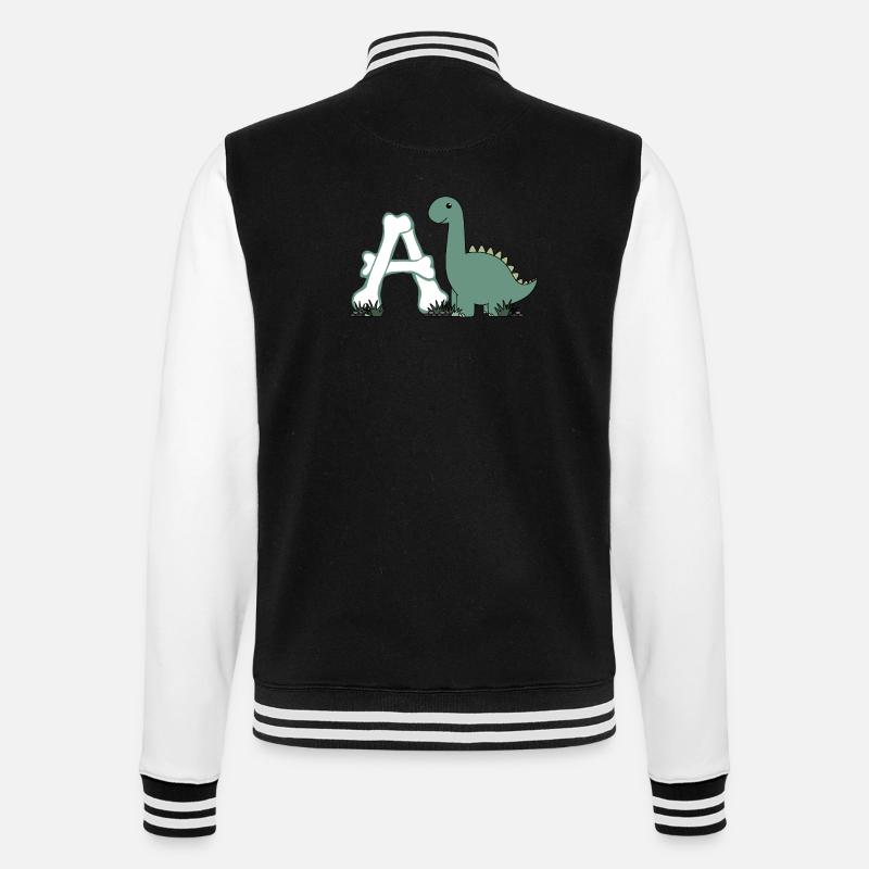 Letter A - College Sweat Jacket - black/white