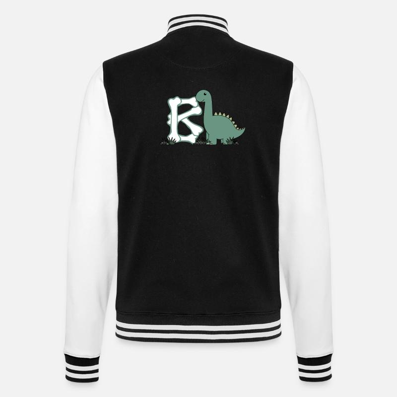 Buchstabe B - College-Sweatjacke - Schwarz/Weiß