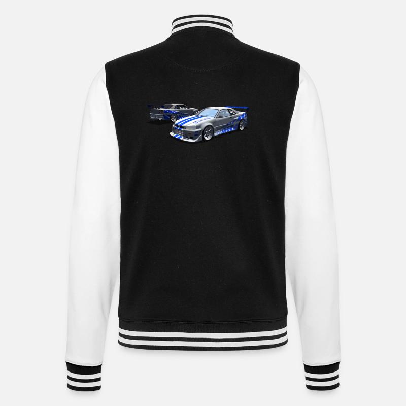 Skyline - College-Sweatjacke - Schwarz/Weiß