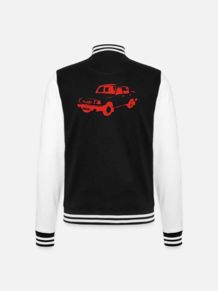 Wartburg 1,3er - College-Sweatjacke - Schwarz/Weiß