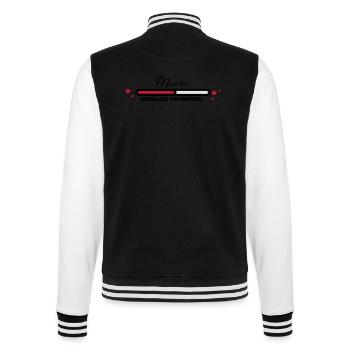 mariée veuillez patienter,citations,message - Veste Teddy - noir/blanc - Dos - Marisol (170cm)