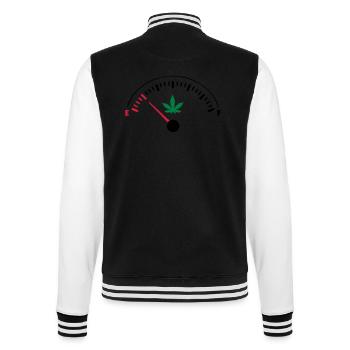 EMPTY Ganja - College-Sweatjacke - Schwarz/Weiß - Hinten - Marisol (170cm)