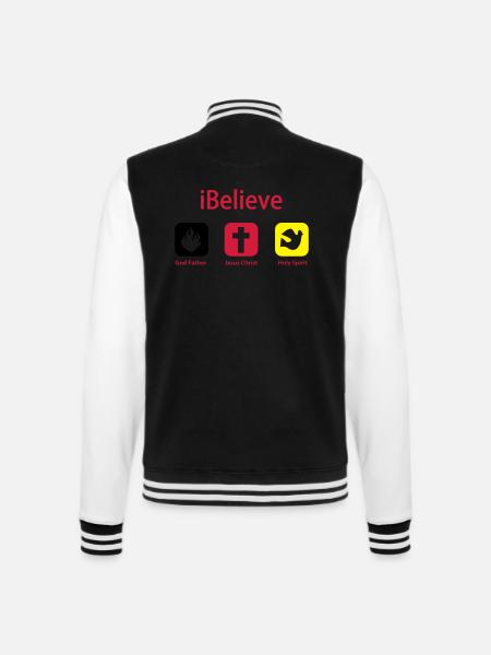 iBelieve - Jesus Shirt (UK) - College-Sweatjacke - Schwarz/Weiß