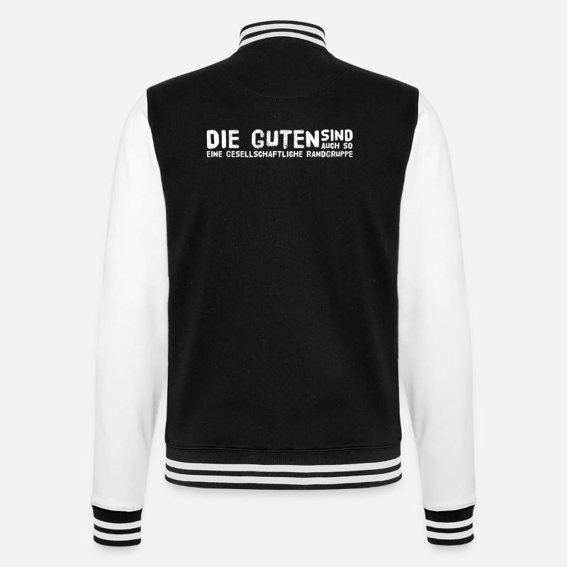 Lustiger Spruch - College-Sweatjacke - Schwarz/Weiß