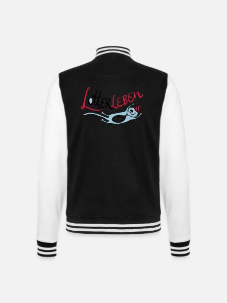 Lotterleben Zwo - College-Sweatjacke - Schwarz/Weiß