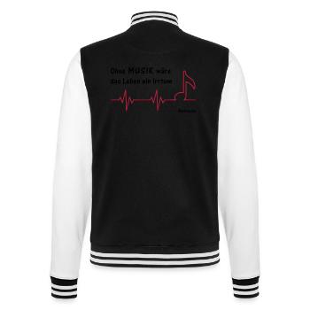 Musik - College-Sweatjacke - Schwarz/Weiß - Hinten - Marisol (170cm)