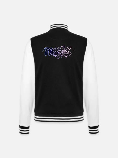 Maria name first name - College Sweat Jacket - black/white