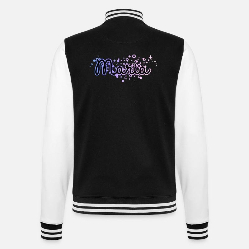 Maria name first name - College Sweat Jacket - black/white