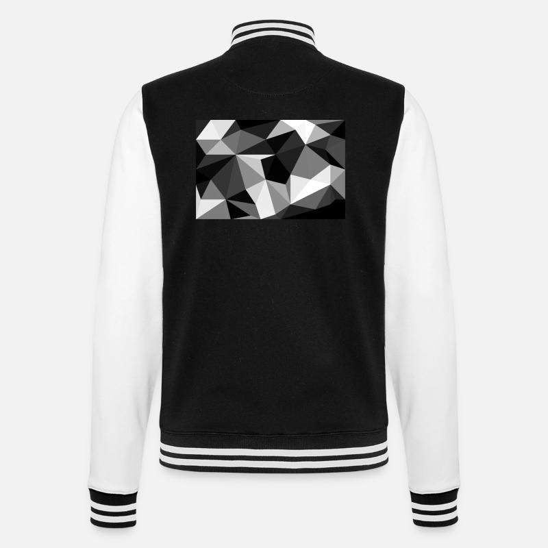 Polygon Black and White - College Sweat Jacket - black/white