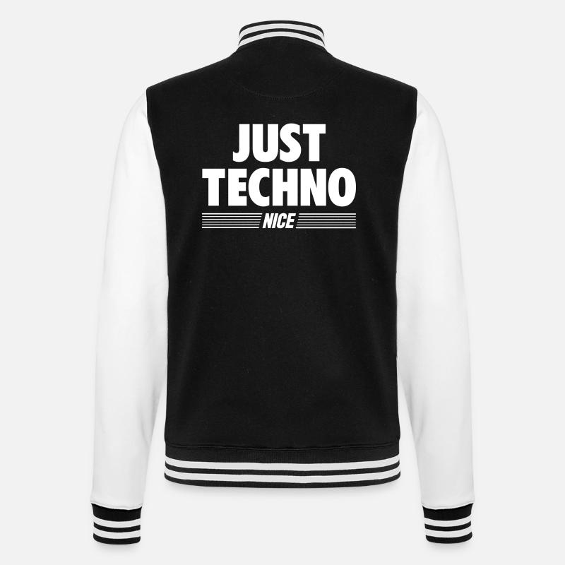 Juste techno - Veste Teddy - noir/blanc