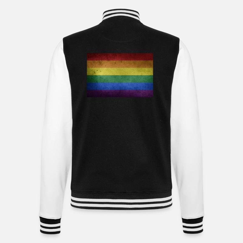 Drapeau pride - Veste Teddy - noir/blanc