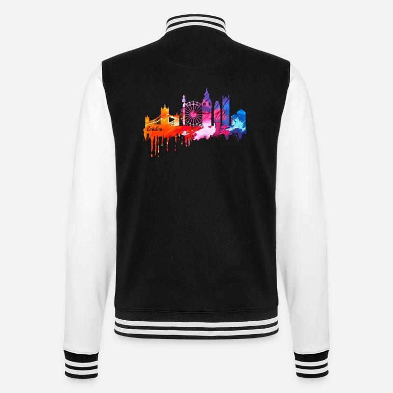 Londres Skyline Shirt - Veste Teddy - noir/blanc