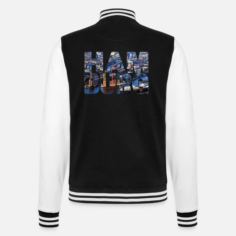 Hambourg Elphi - Veste Teddy - noir/blanc