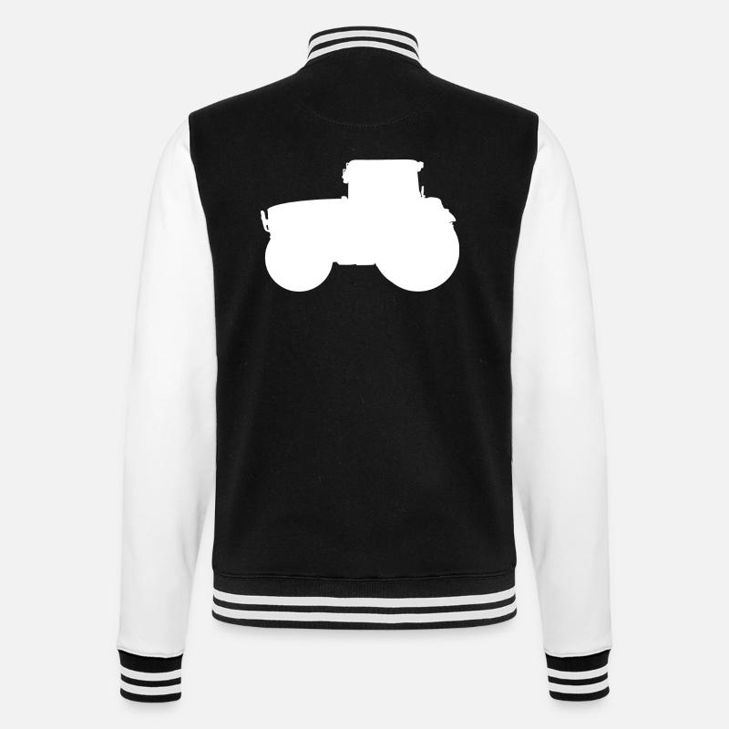Traktor Trecker Ackerschlepper Schlepper - College-Sweatjacke - Schwarz/Weiß