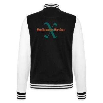 Schriftzug X-Hollandse Herder - College-Sweatjacke - Schwarz/Weiß - Hinten - Marisol (170cm)