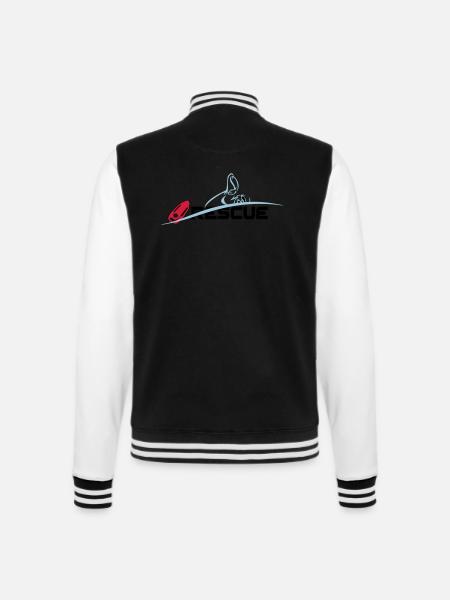 Rettungsschwimmer - College-Sweatjacke - Schwarz/Weiß