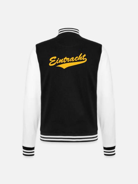 Eintracht Baseball-Style - College-Sweatjacke - Schwarz/Weiß