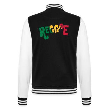 Reggae Music - College Sweat Jacket - black/white - Back - Marisol (170cm)