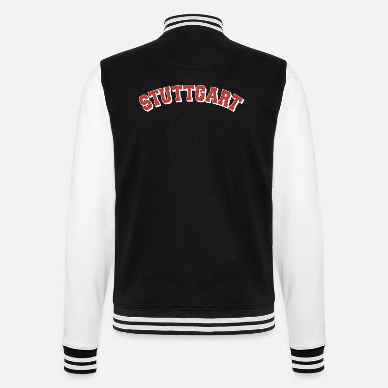 Stuttgart College - College-Sweatjacke - Schwarz/Weiß