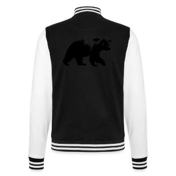 Grizzly Bear- Bär - College-Sweatjacke - Schwarz/Weiß - Hinten - Marisol (170cm)
