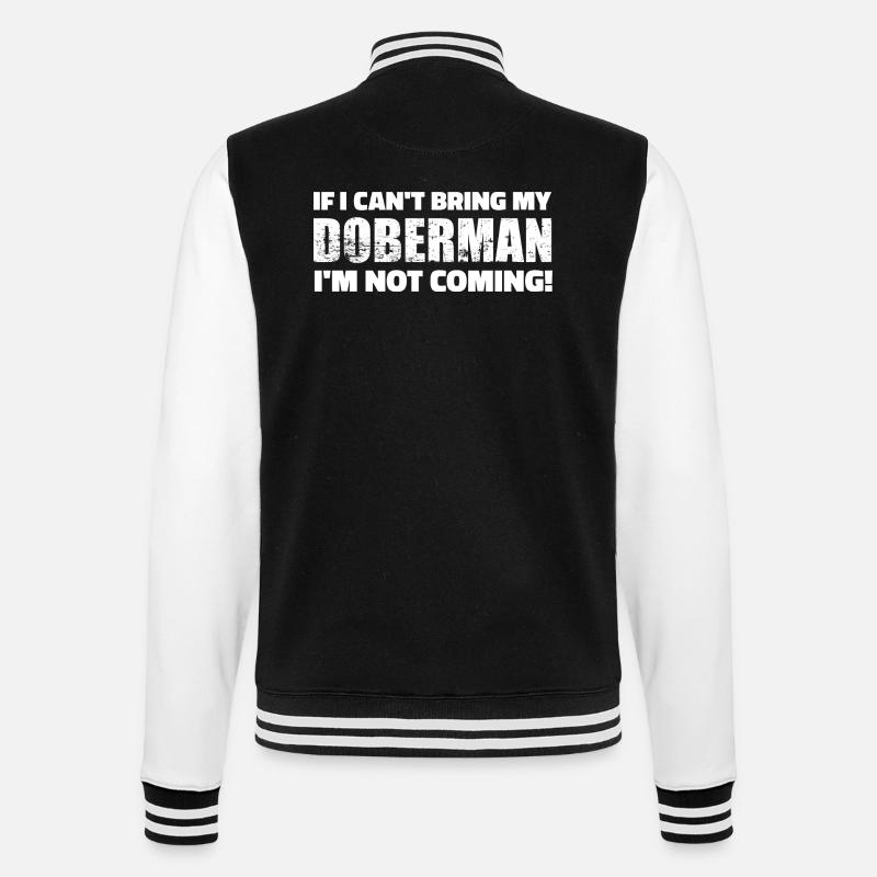 Doberman - College Sweat Jacket - black/white