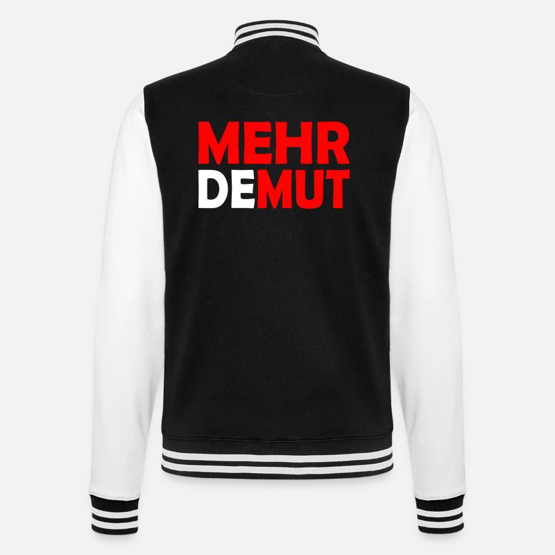 Demut - College-Sweatjacke - Schwarz/Weiß