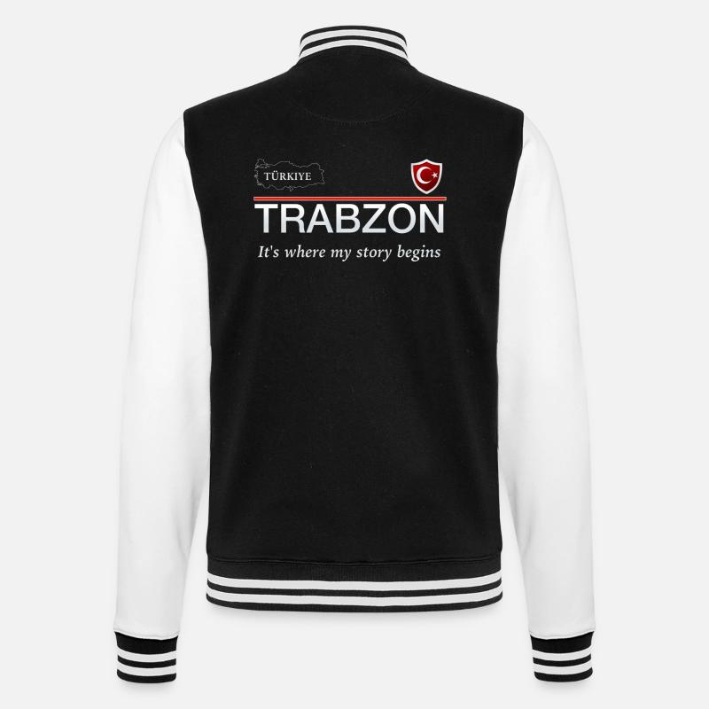 Trabzon - College-Sweatjacke - Schwarz/Weiß