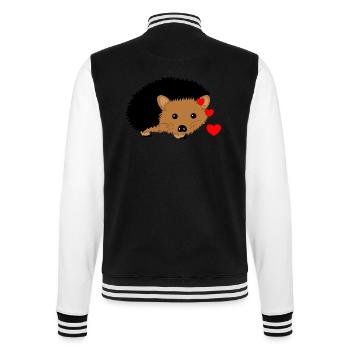 Hérisson Saint-Valentin - Veste Teddy - noir/blanc - Dos - Marisol (170cm)