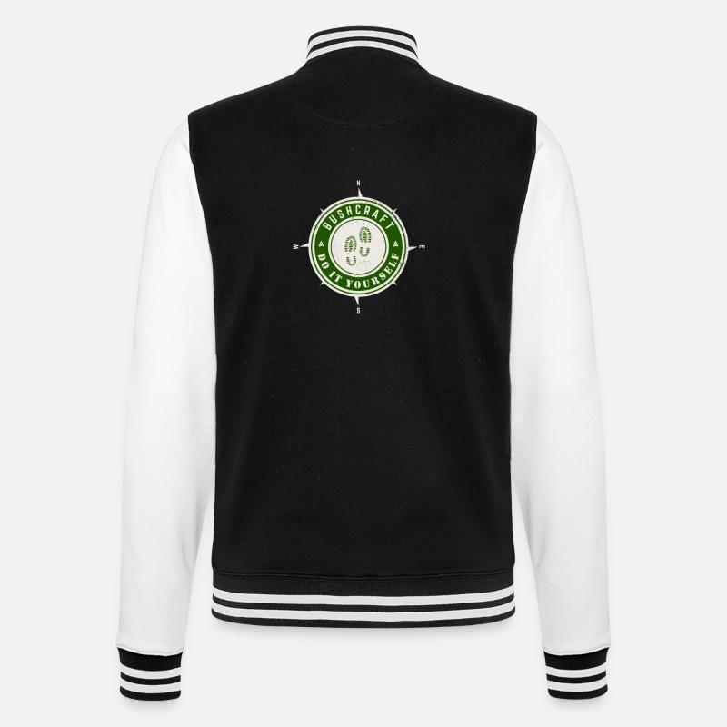 Bushcraft - Do it yourself - College Sweat Jacket - black/white
