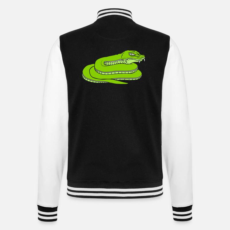 Concevoir un dangereux serpent maléfique - Veste Teddy - noir/blanc