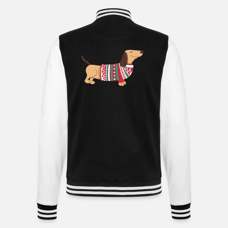Drôle de Teckel de Noël Teckel de Noël Chien - Veste Teddy - noir/blanc