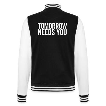Morgen braucht Sie - College-Sweatjacke - Schwarz/Weiß - Hinten - Marisol (170cm)