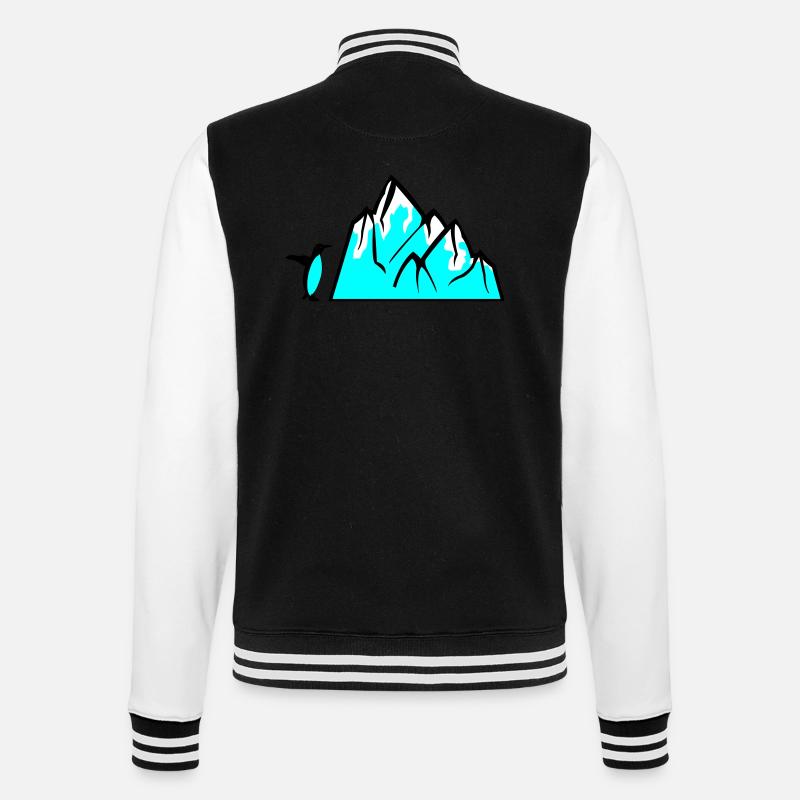 Pinguin Eisberg - College-Sweatjacke - Schwarz/Weiß