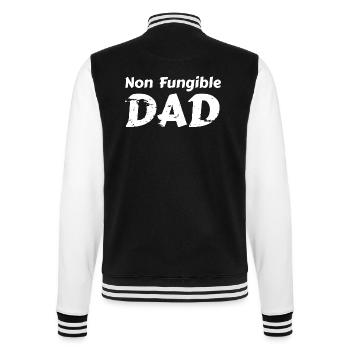 NFT Non Fungible Dad - College Sweat Jacket - black/white - Back - Marisol (170cm)