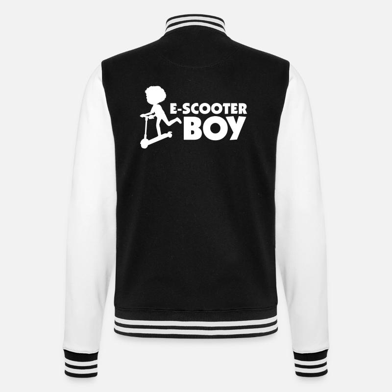 E-Scooter Roller Scooter - Veste Teddy - noir/blanc