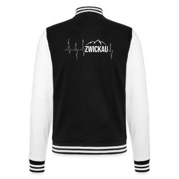 Zwickau Erzgebirge - College-Sweatjacke - Schwarz/Weiß - Hinten - Marisol (170cm)