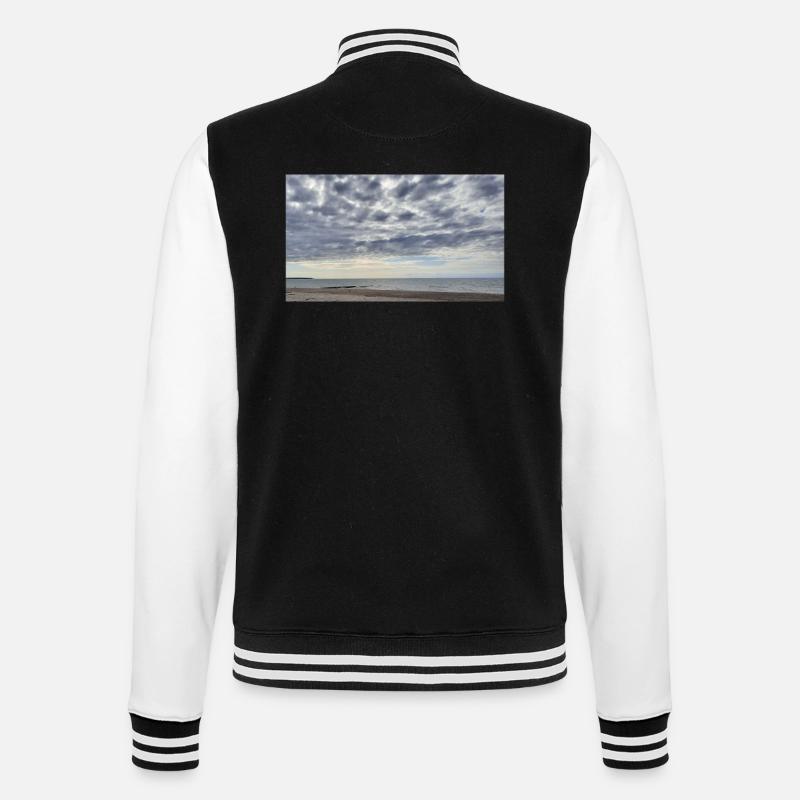 Clouds - College Sweat Jacket - black/white